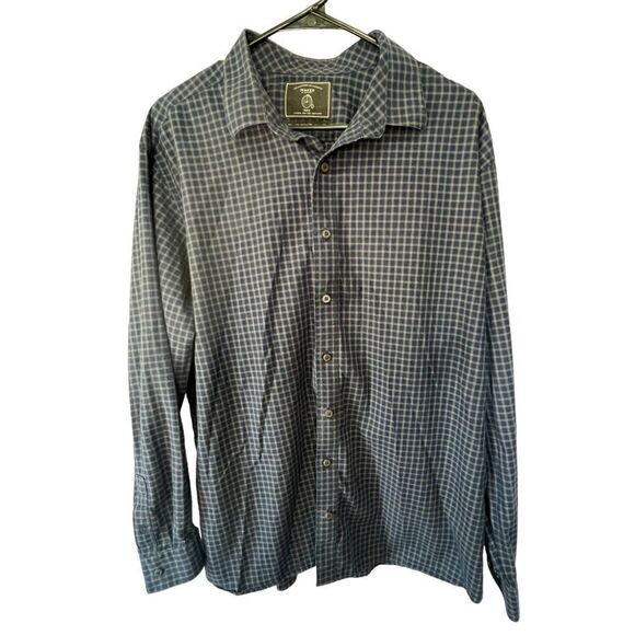 Men’s Maker & Company Long Sleeve Checker Pattern Button Up Shirt - Picture 1 of 4